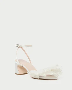 Loeffler Randall Aria Pearl Organza Heeled Sandal| SOMETHING BLUE|FOR THE BRIDE