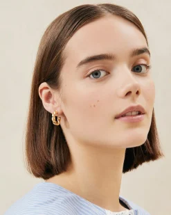 Loeffler Randall Atlas Gold Twisted Hoop Earrings| Jewelry|Accessories