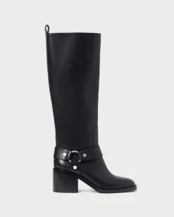 Loeffler Randall Audrey Black Tall Engineer Boot| Boots
