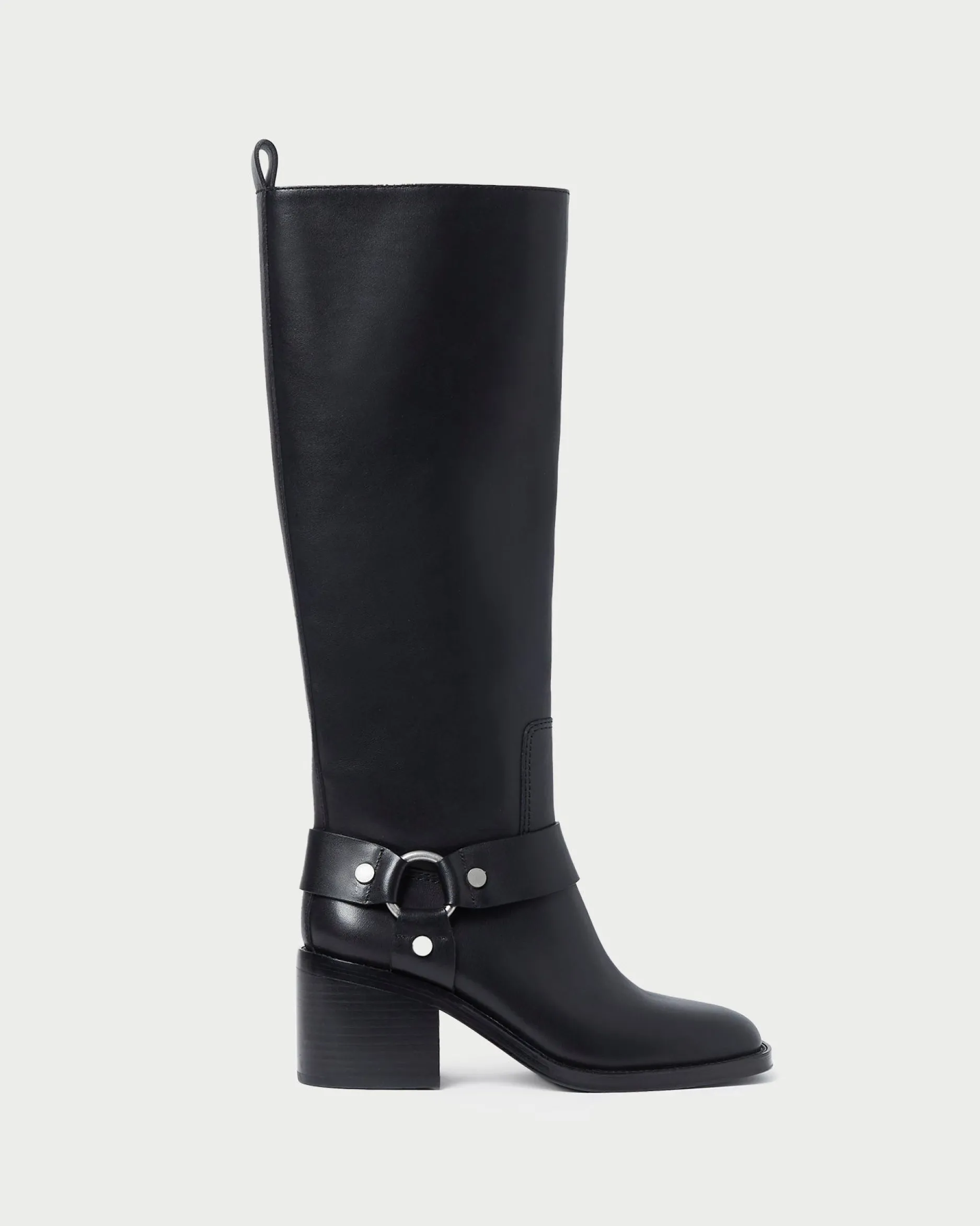 Loeffler Randall Audrey Black Tall Engineer Boot| Boots