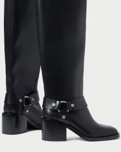 Loeffler Randall Audrey Black Tall Engineer Boot| Boots