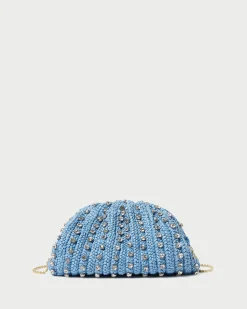 Loeffler Randall Bailey Natural/Crystal Dome Clutch| Event Essentials|Vacation Shop