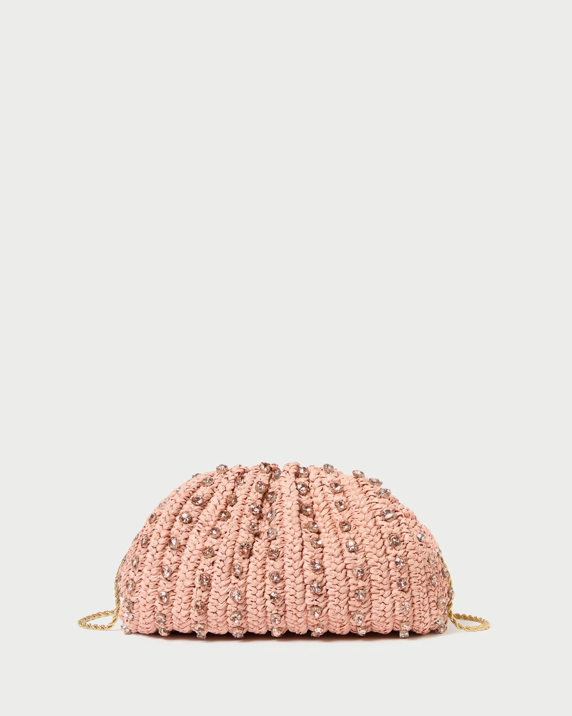 Loeffler Randall Bailey White Pleated Dome Clutch| SOMETHING BLUE|Event Essentials