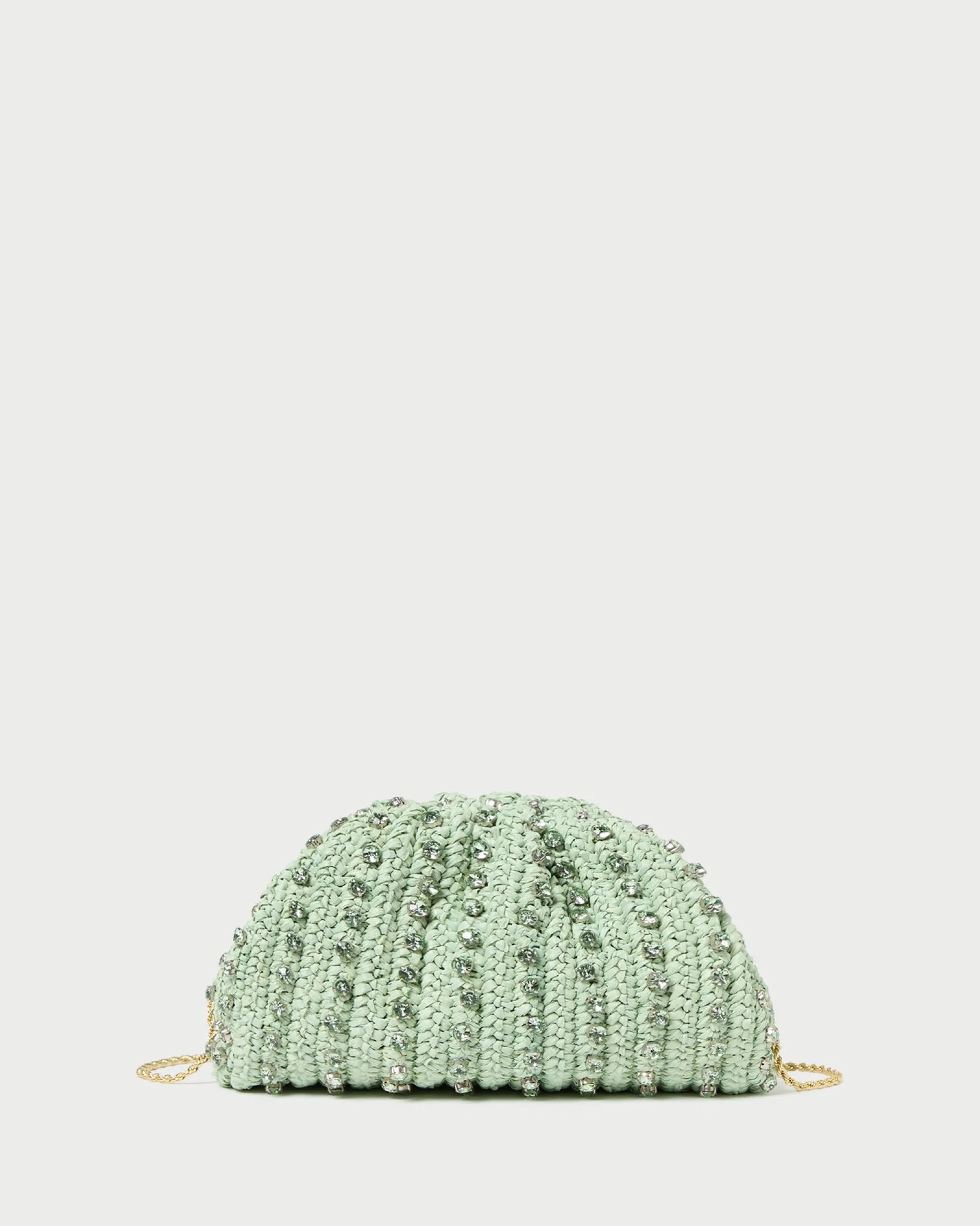 Loeffler Randall Bailey White Pleated Dome Clutch| SOMETHING BLUE|Event Essentials