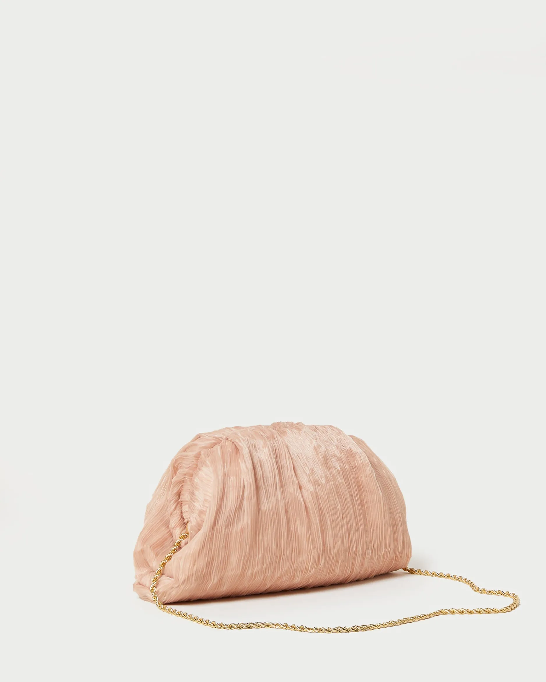 Loeffler Randall Bailey White Pleated Dome Clutch| SOMETHING BLUE|Event Essentials
