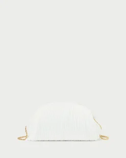 Loeffler Randall Bailey White/Crystal Dome Clutch| SOMETHING BLUE|FOR THE GUESTS