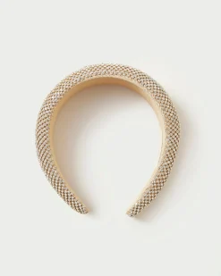 Loeffler Randall Bellamy Natural/Crystal Puffy Headband| Accessories