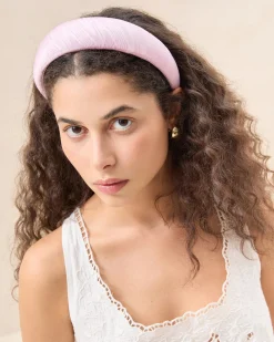 Loeffler Randall Bellamy Pink Moiré Puffy Headband| Accessories