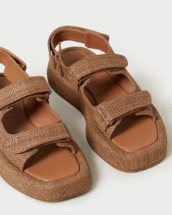 Loeffler Randall Blaise Raffia Platform Sandal| Flat Sandals