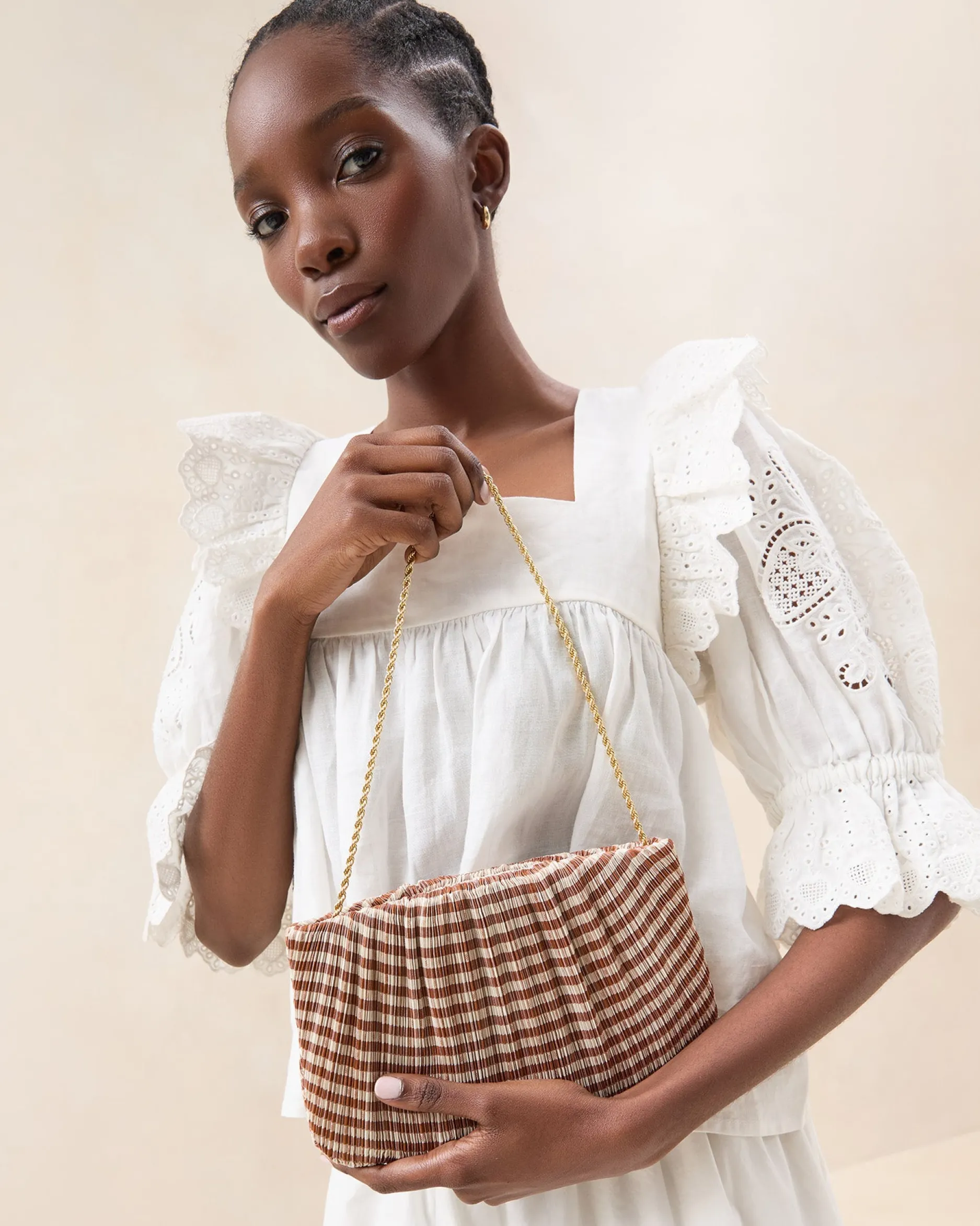 Loeffler Randall Brit Pleated Clutch| Clutches