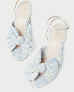 Loeffler Randall Camellia Pleated Bow Heel| FOR THE BRIDE|Heeled Sandals