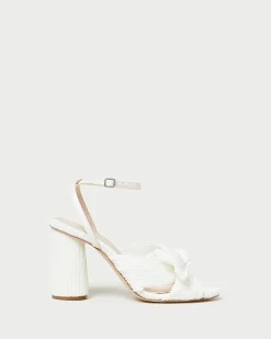 Loeffler Randall Camellia Pleated Bow Heel| FOR THE BRIDE|Heeled Sandals