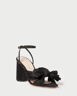 Loeffler Randall Camellia Pleated Bow Heel| FOR THE BRIDE|Heeled Sandals