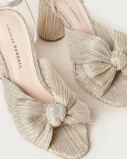 Loeffler Randall Camellia Pleated Bow Heel| FOR THE BRIDE|Heeled Sandals