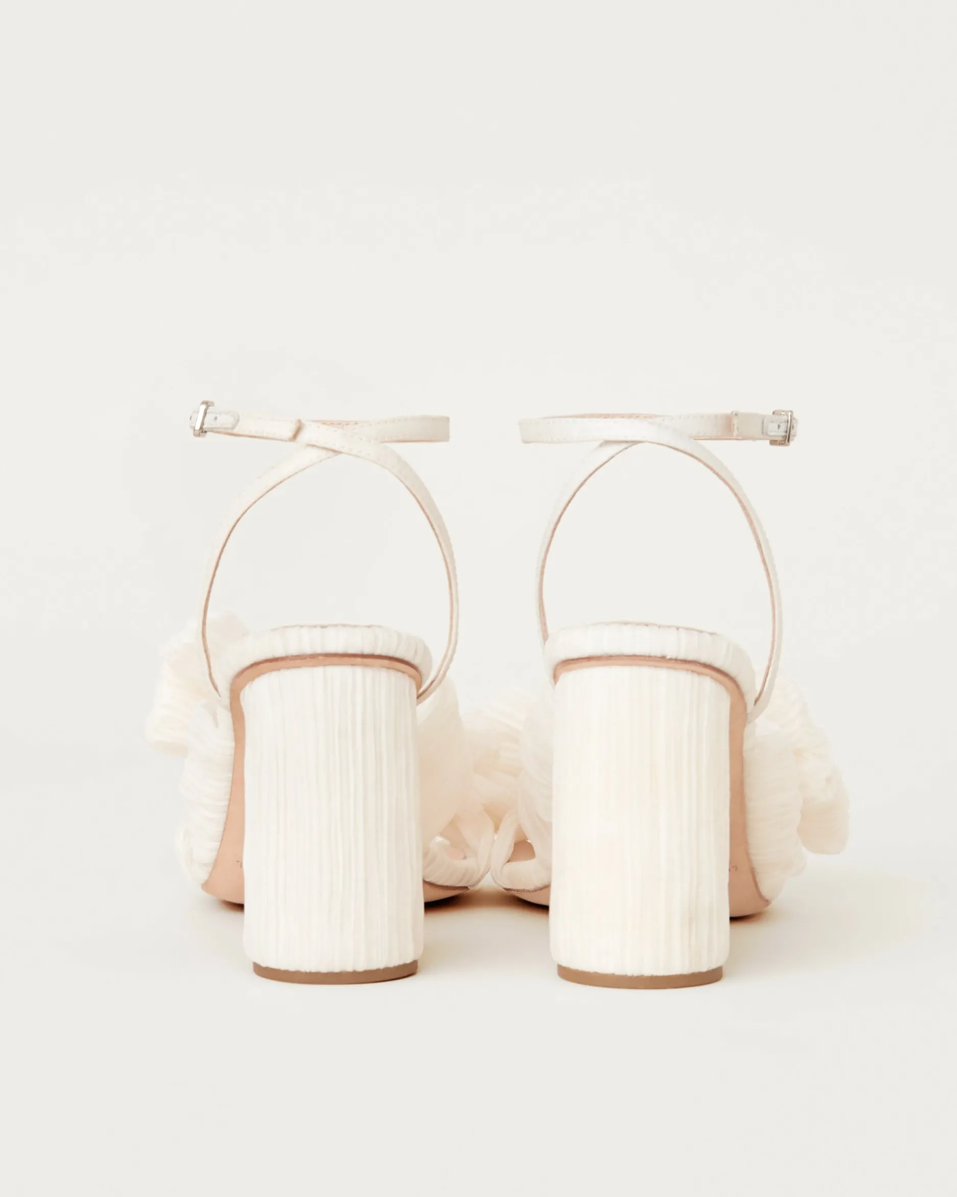 Loeffler Randall Camellia Pearl Pleated Bow Heel| FOR THE BRIDE|Heeled Sandals