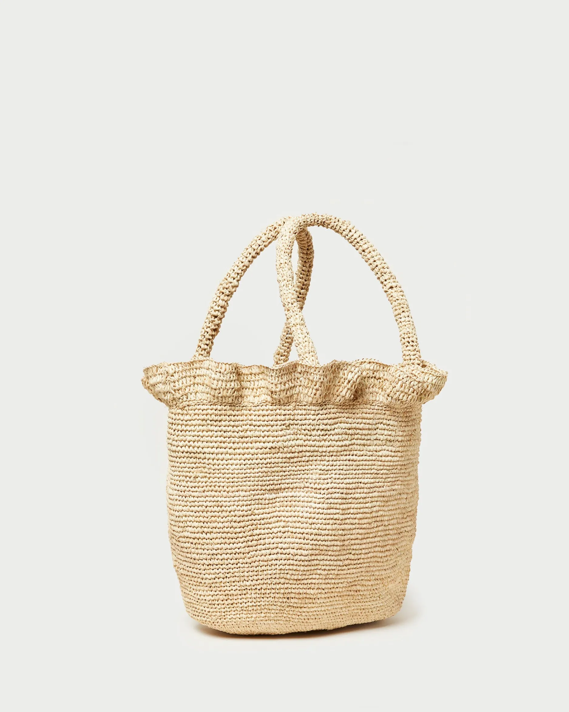 Loeffler Randall Cyrus Natural Ruffled Woven Tote| Event Essentials|Totes