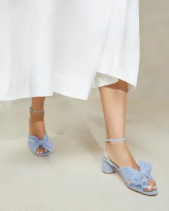 Loeffler Randall Dahlia Blue Floral Bow Heel| SOMETHING BLUE|FOR THE BRIDE