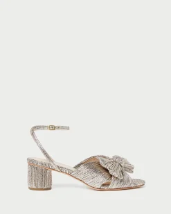 Loeffler Randall Dahlia Pleated Bow Heel| FOR THE BRIDE|Heeled Sandals