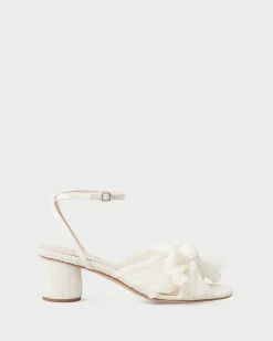 Loeffler Randall Dahlia Pleated Bow Heel| FOR THE BRIDE|Heeled Sandals