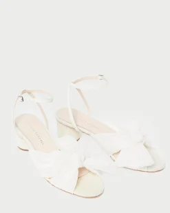Loeffler Randall Dahlia Pleated Bow Heel| FOR THE BRIDE|Heeled Sandals