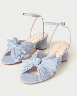 Loeffler Randall Dahlia White Lace Bow Heel| SOMETHING BLUE|FOR THE BRIDE
