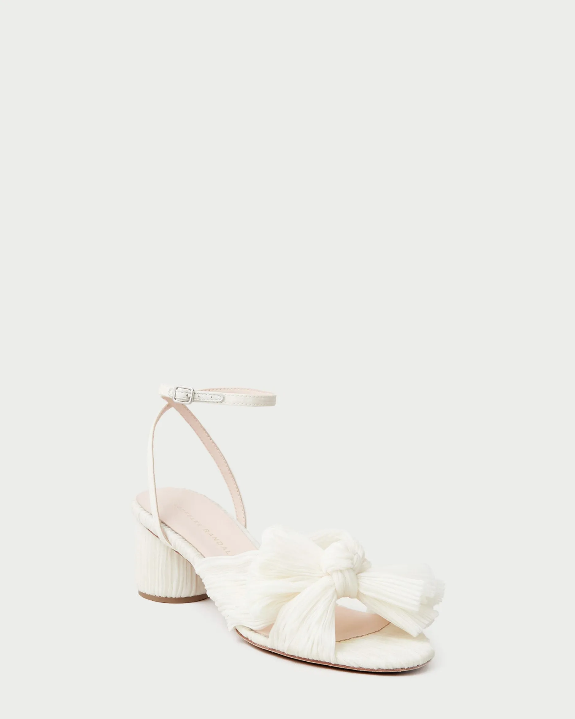 Loeffler Randall Dahlia White Lace Bow Heel| SOMETHING BLUE|FOR THE BRIDE