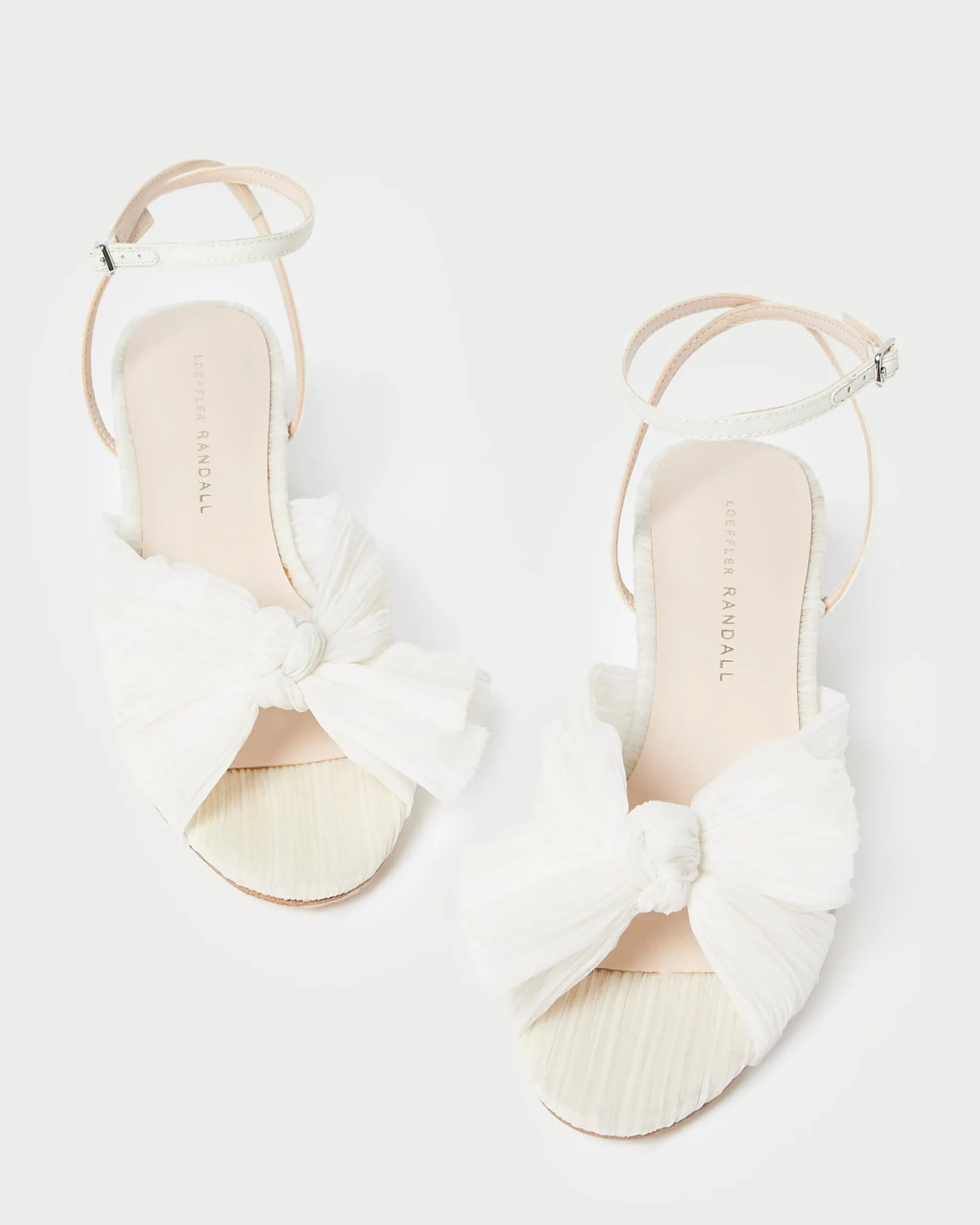 Loeffler Randall Dahlia White Lace Bow Heel| SOMETHING BLUE|FOR THE BRIDE