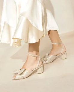 Loeffler Randall Dahlia White Lace Bow Heel| SOMETHING BLUE|FOR THE BRIDE