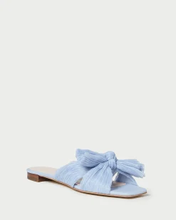 Loeffler Randall Daphne Pleated Bow Slide| Flat Sandals