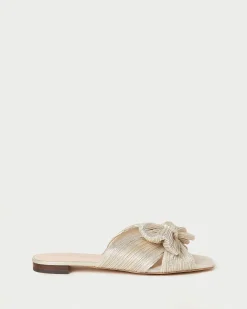 Loeffler Randall Daphne Pleated Bow Slide| Flat Sandals