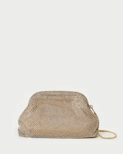 Loeffler Randall Doreen Gold Diamanté Frame Pouch| Clutches