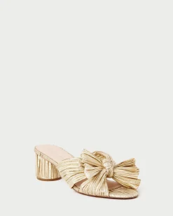 Loeffler Randall Emilia Pleated Bow Heel| Heeled Sandals