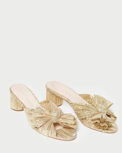 Loeffler Randall Emilia Pleated Bow Heel| Heeled Sandals
