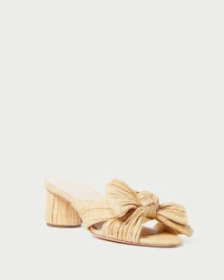 Loeffler Randall Emilia Pleated Bow Heel| Heeled Sandals