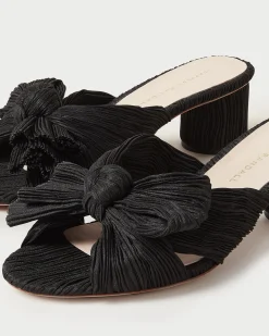 Loeffler Randall Emilia Pleated Bow Heel| Heeled Sandals