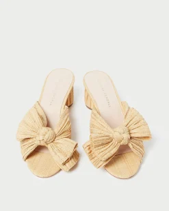 Loeffler Randall Emilia Pleated Bow Heel| FOR THE BRIDE|Heeled Sandals