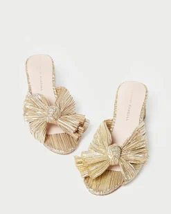 Loeffler Randall Emilia Pleated Bow Heel| FOR THE BRIDE|Heeled Sandals