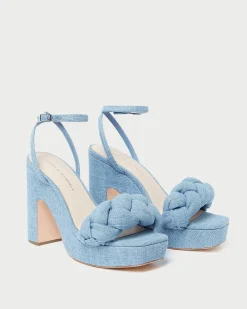 Loeffler Randall Fae Denim Platform Heel| FOR THE GUESTS|FOR THE BRIDE