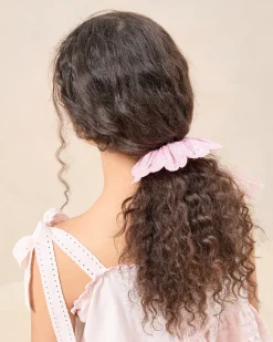 Loeffler Randall Frankie Pink Floral Scallop Scrunchie| Accessories