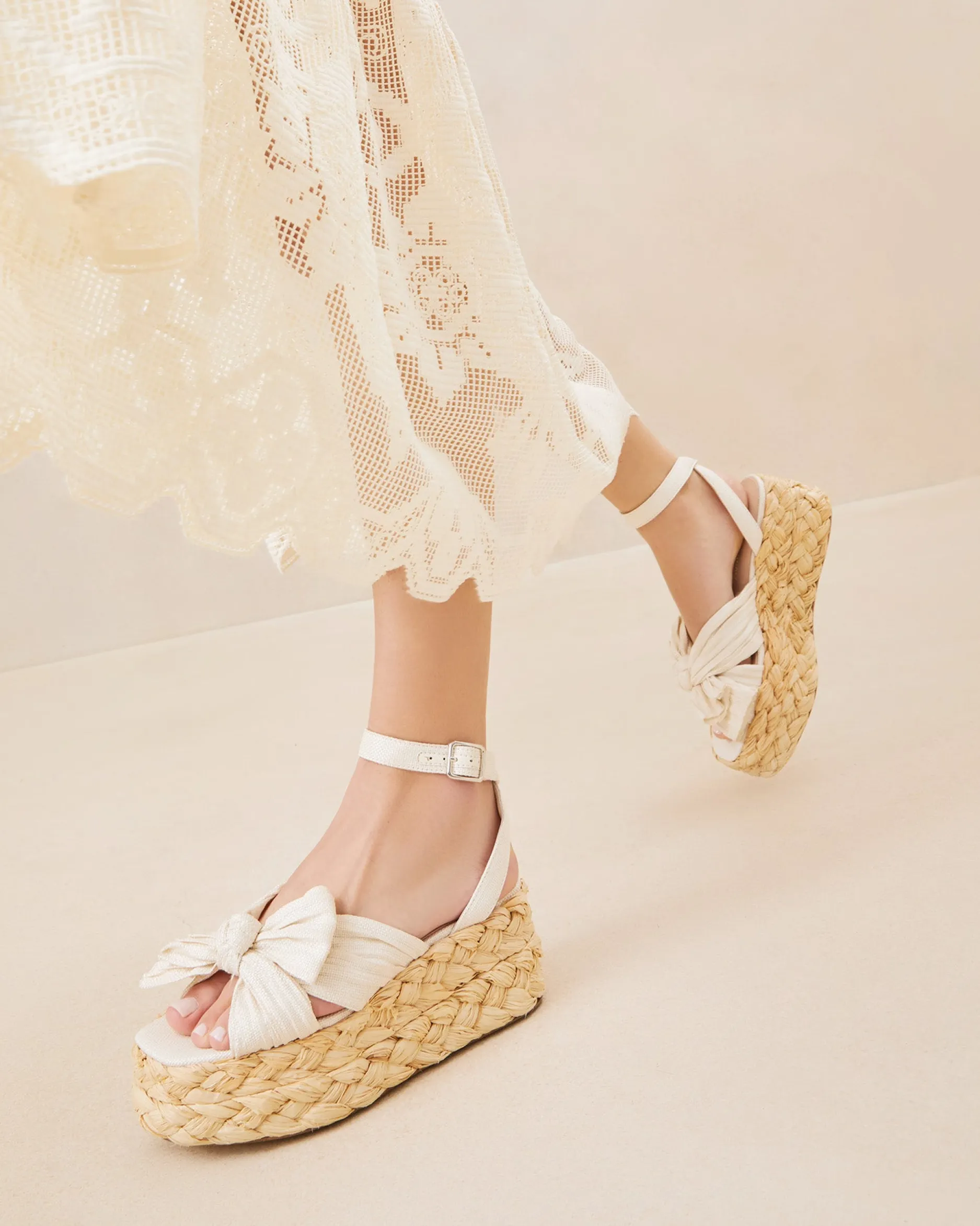 Loeffler Randall Gaby Pleated Bow Espadrille| Casual Staples|Event Essentials