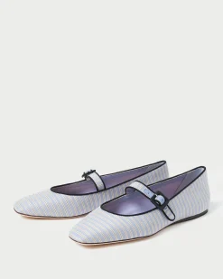 Loeffler Randall Ginger Blue Stripe Mary Jane| Casual Staples|Jessie Loves