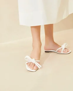 Loeffler Randall Hadley Leather Bow Sandal| SOMETHING BLUE|FOR THE BRIDE