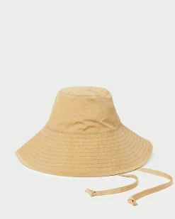 Loeffler Randall Hannah Parchment Nylon Bucket Hat| Casual Staples|Vacation Shop