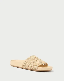 Loeffler Randall Henri Crochet Leather Sandal| Flat Sandals