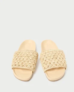 Loeffler Randall Henri Crochet Leather Sandal| Flat Sandals