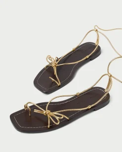 Loeffler Randall Jude Leather Flat Sandal| Casual Staples|Vacation Shop