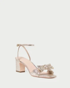 Loeffler Randall Kimora Pleated Bow Heel| Event Essentials|Heeled Sandals