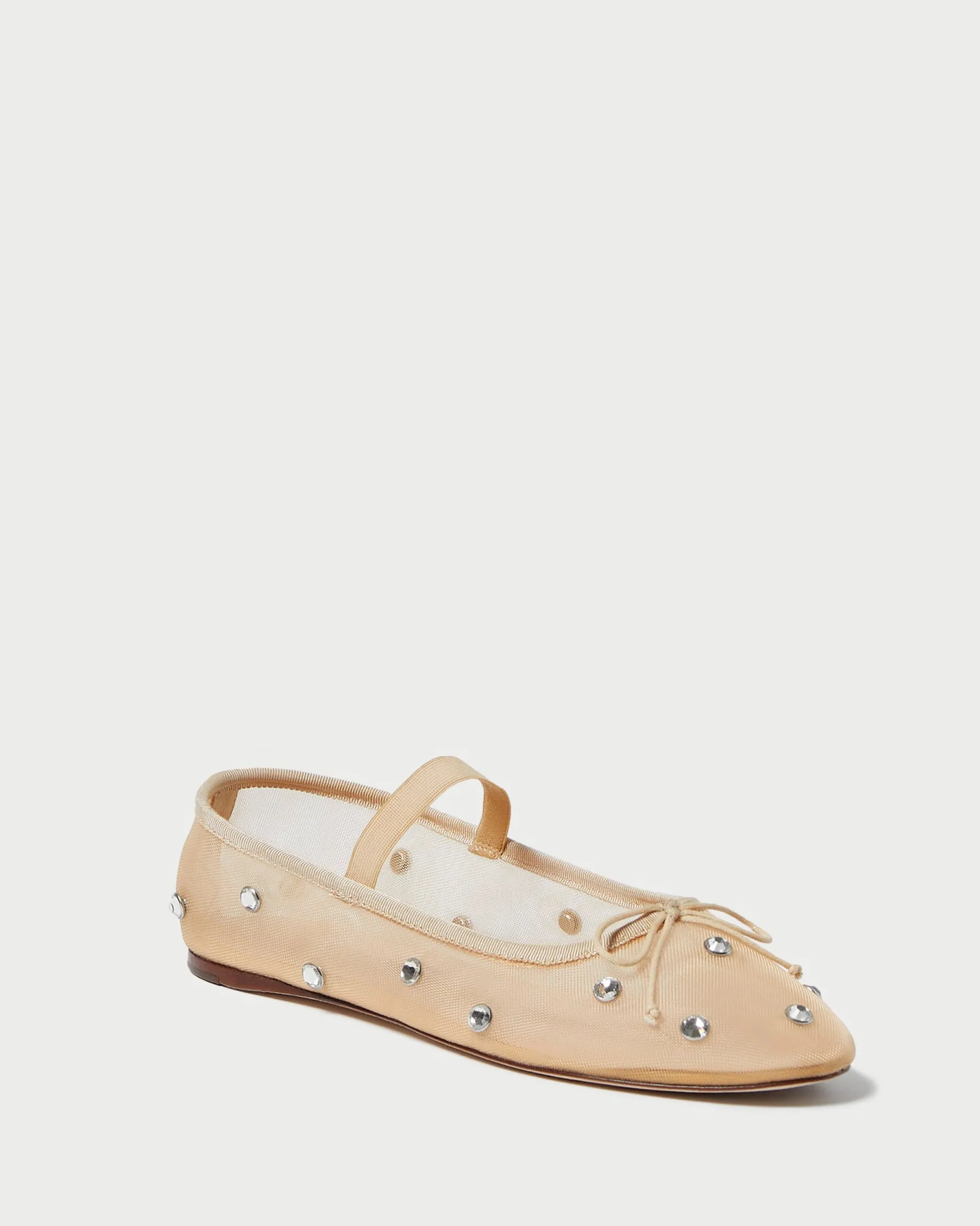 Loeffler Randall Leonie Caramel/Crystal Ballet Flat| FOR THE BRIDE|Casual Staples