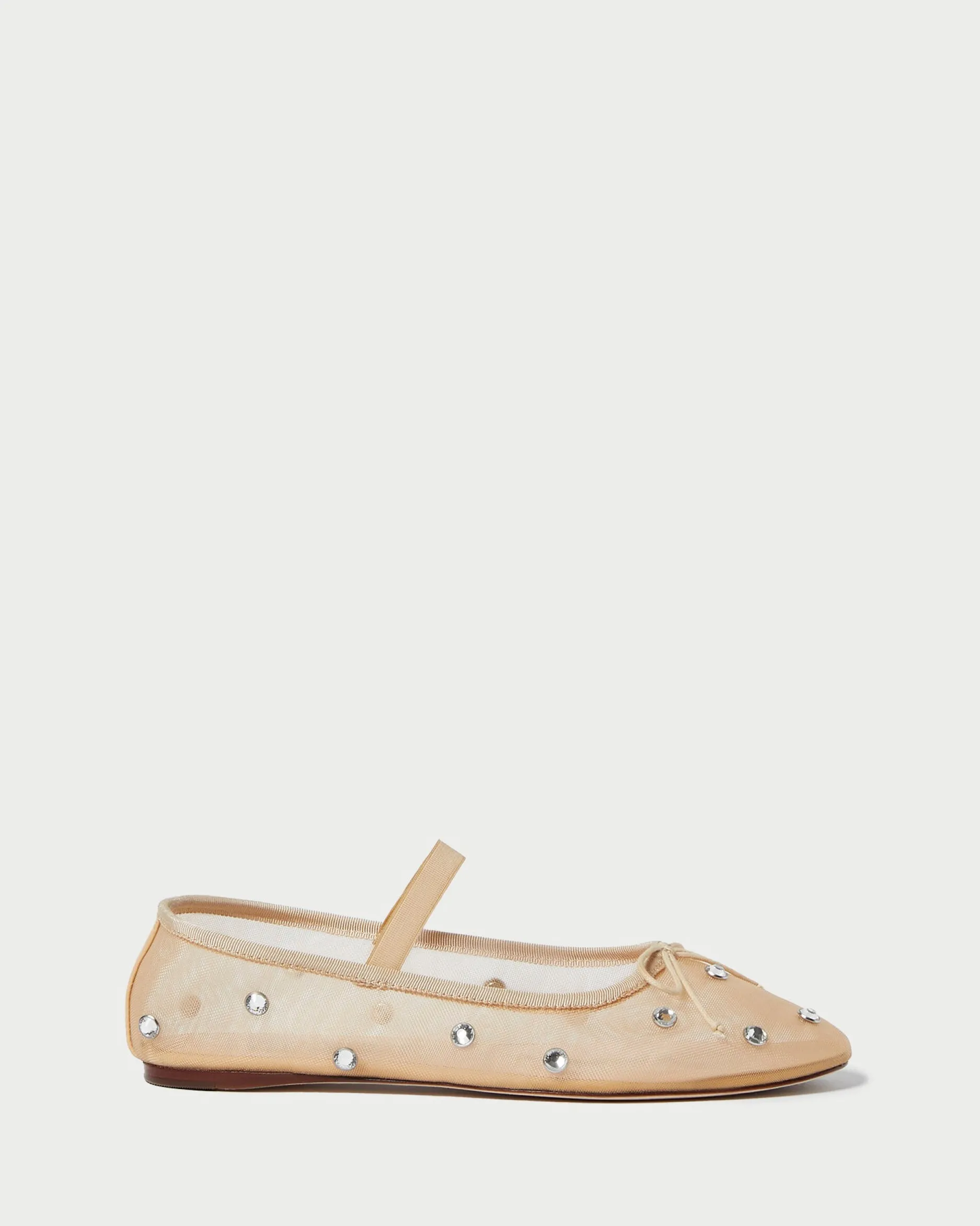 Loeffler Randall Leonie Caramel/Crystal Ballet Flat| FOR THE BRIDE|Casual Staples