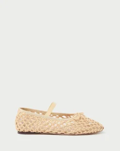 Loeffler Randall Leonie Natural Crochet Ballet Flat| Casual Staples|Vacation Shop